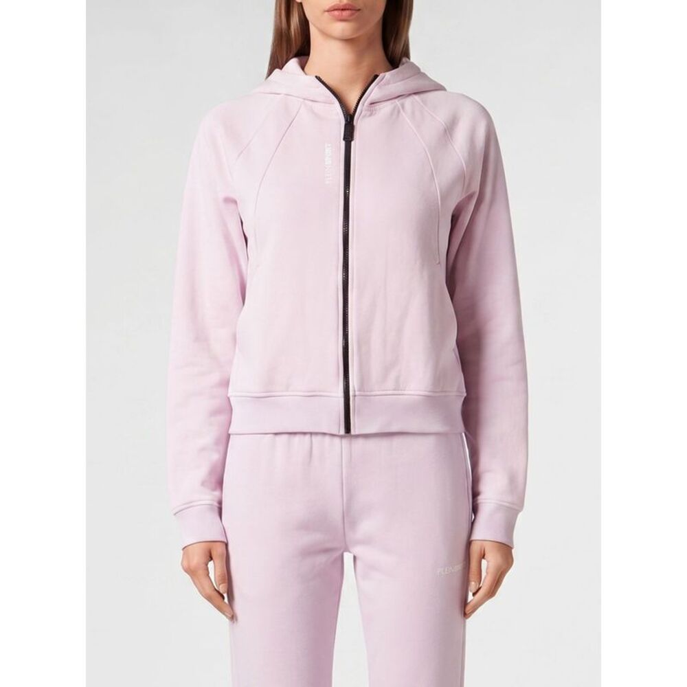 Plein Sport Women Plein Sport Slim Fit Hooded Zip-Up Jersey Sweatshirt